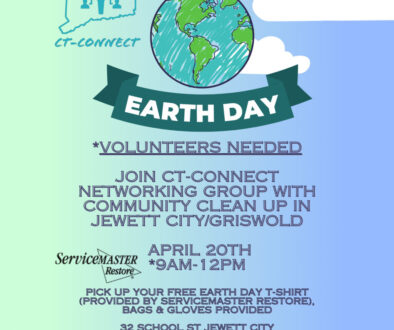 earth day, clean up, ct-connect, networking group